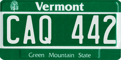 VT license plate CAQ442