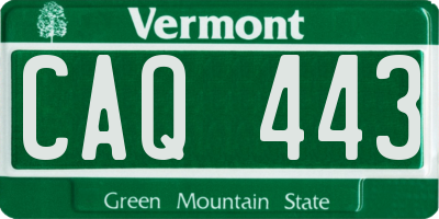 VT license plate CAQ443