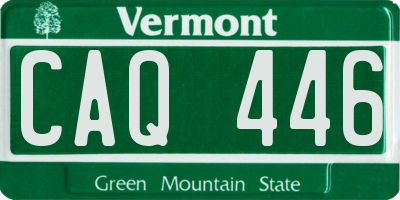 VT license plate CAQ446