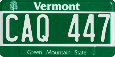 VT license plate CAQ447