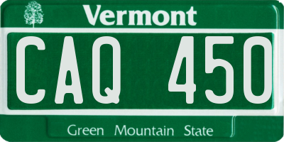 VT license plate CAQ450
