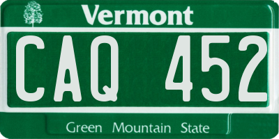 VT license plate CAQ452