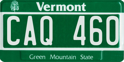 VT license plate CAQ460