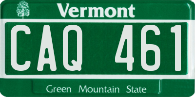 VT license plate CAQ461