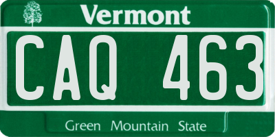 VT license plate CAQ463