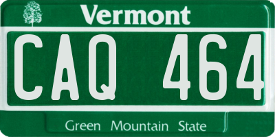 VT license plate CAQ464