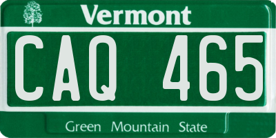 VT license plate CAQ465