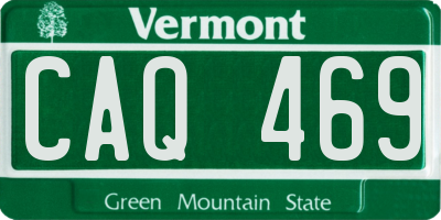 VT license plate CAQ469