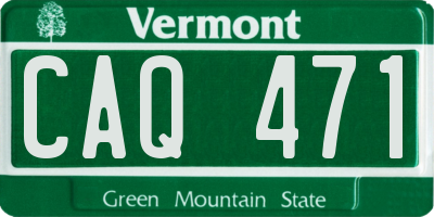 VT license plate CAQ471