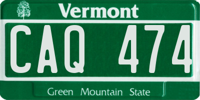VT license plate CAQ474