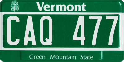 VT license plate CAQ477