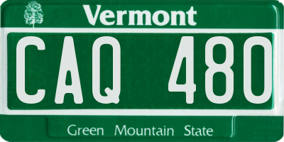 VT license plate CAQ480