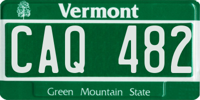 VT license plate CAQ482