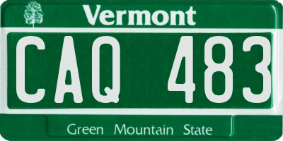 VT license plate CAQ483