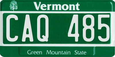 VT license plate CAQ485