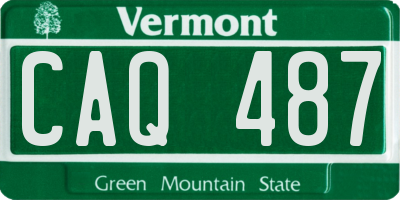 VT license plate CAQ487