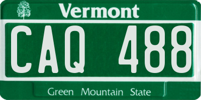 VT license plate CAQ488