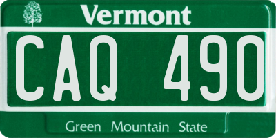 VT license plate CAQ490
