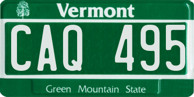 VT license plate CAQ495