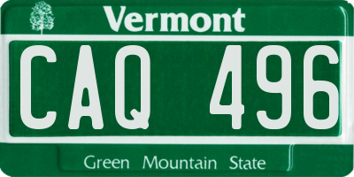 VT license plate CAQ496