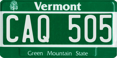 VT license plate CAQ505