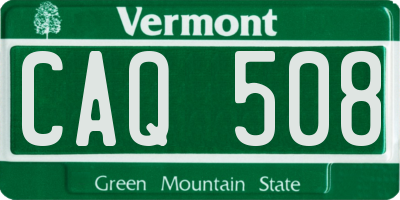VT license plate CAQ508