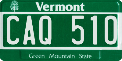 VT license plate CAQ510