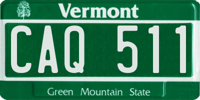 VT license plate CAQ511