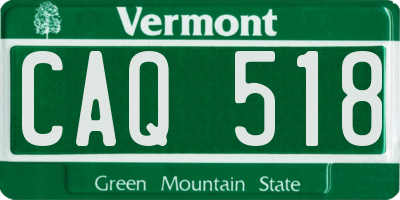 VT license plate CAQ518