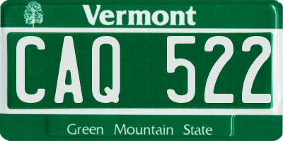 VT license plate CAQ522