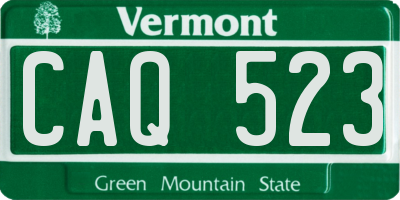 VT license plate CAQ523