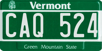 VT license plate CAQ524
