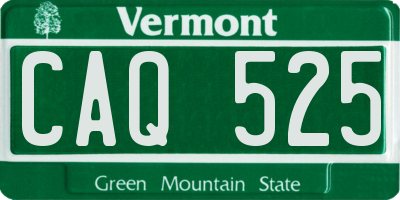 VT license plate CAQ525