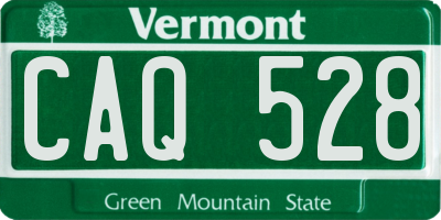VT license plate CAQ528