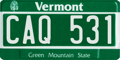 VT license plate CAQ531