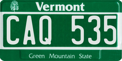 VT license plate CAQ535