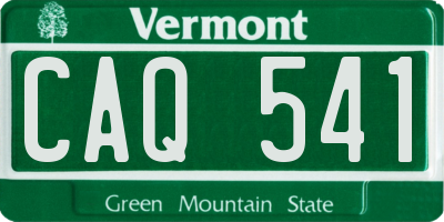 VT license plate CAQ541