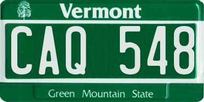VT license plate CAQ548