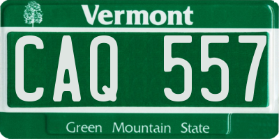 VT license plate CAQ557