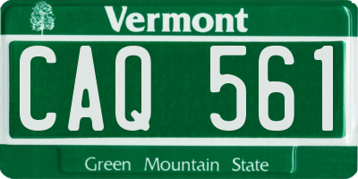 VT license plate CAQ561