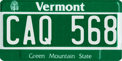 VT license plate CAQ568
