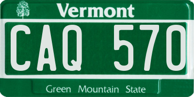 VT license plate CAQ570