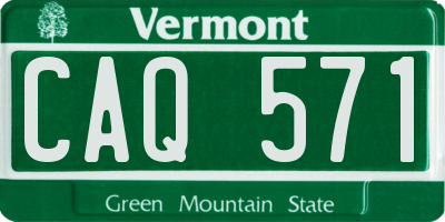 VT license plate CAQ571