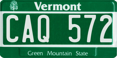 VT license plate CAQ572