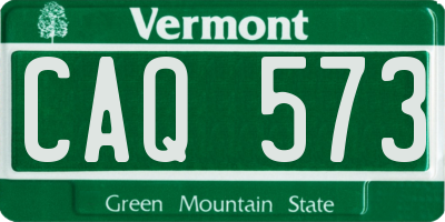 VT license plate CAQ573