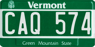 VT license plate CAQ574
