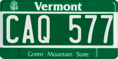 VT license plate CAQ577