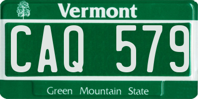 VT license plate CAQ579