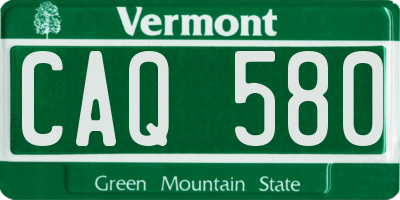 VT license plate CAQ580