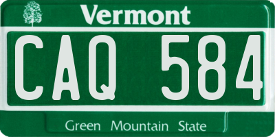 VT license plate CAQ584